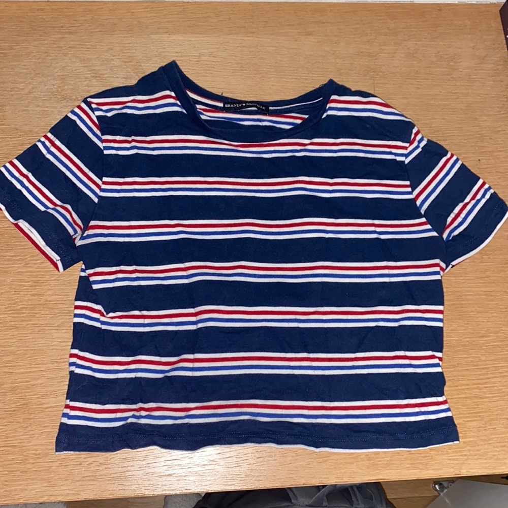 Red white and blue stripped Brandy Melville top